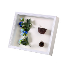 Custom 8*10 Fresh flowers Plant specimen Wedding bouquet memorial shadow box frame for decoration